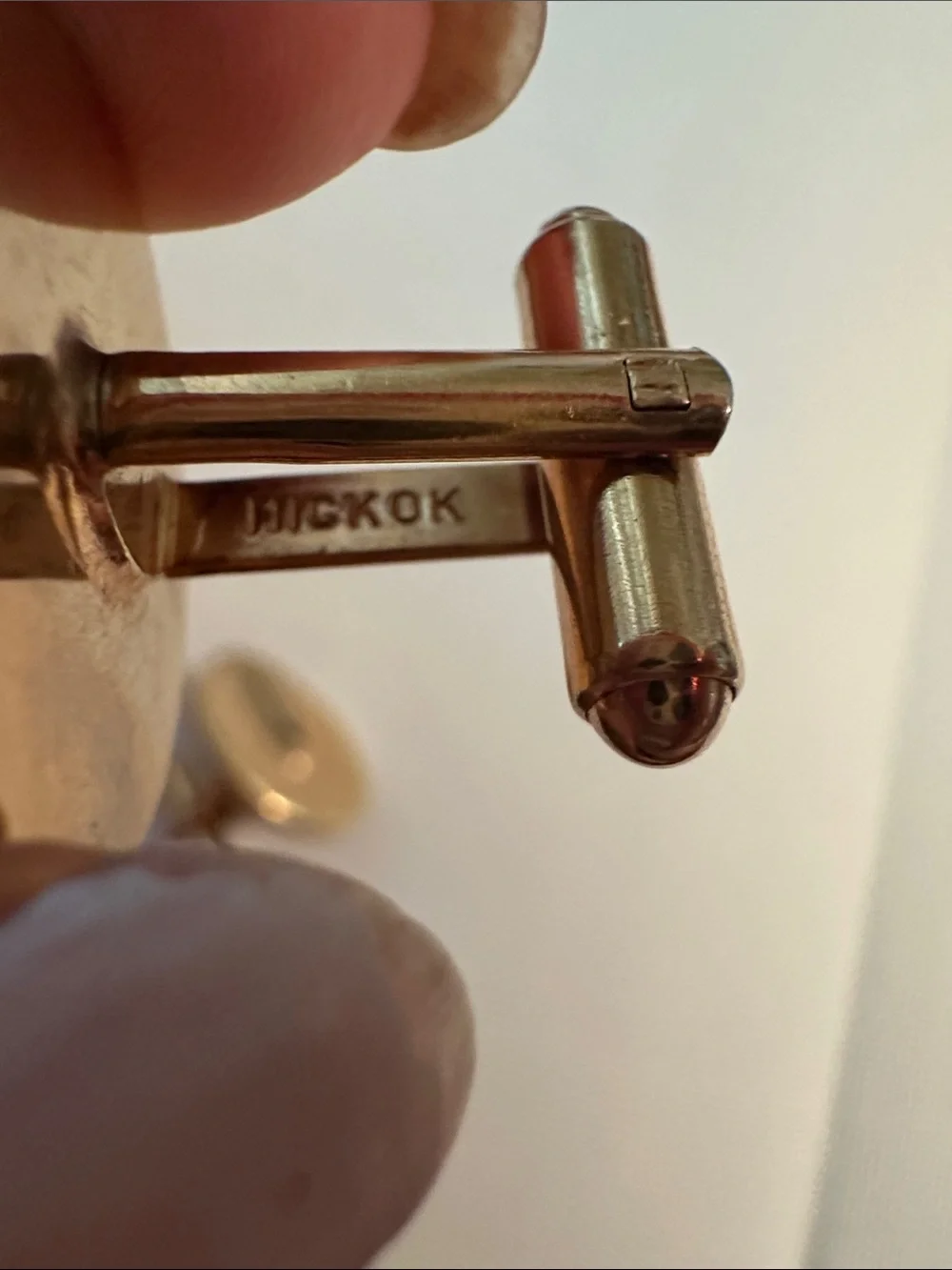 Vintage‎ Hickock Mid Century Gold Tone Cufflinks & Tie Clasp Set